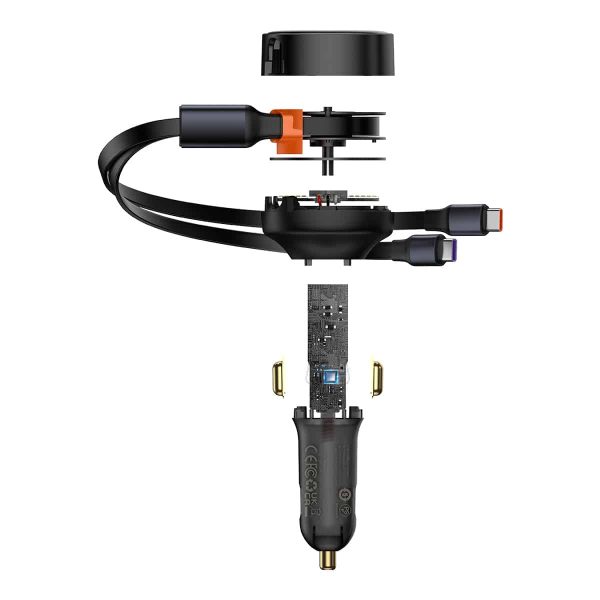 2in1 automašīnas lādētājs 33W 2x USB-C entle