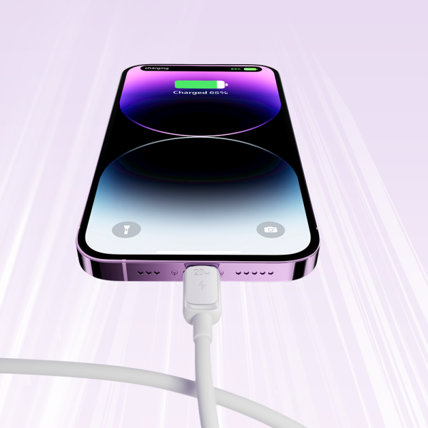 Kabelis Kabelis iPhone USB -C - zibens 20W 1,2 m balts