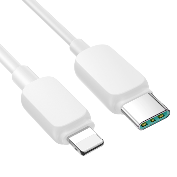 Kabelis Kabelis iPhone USB -C - zibens 20W 1,2 m balts