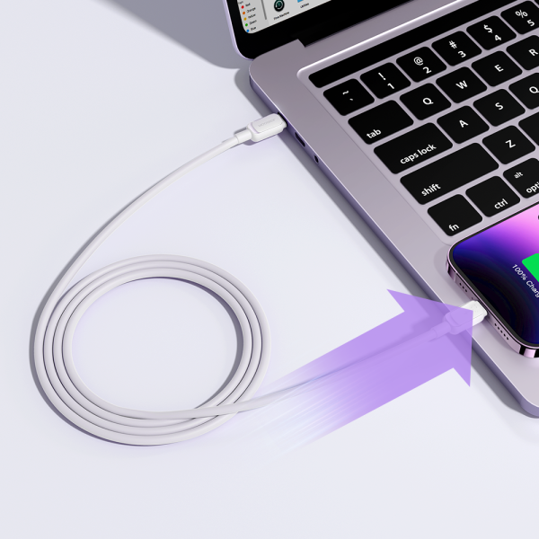 Kabelis Kabelis iPhone USB -C - zibens 20W 1,2 m balts