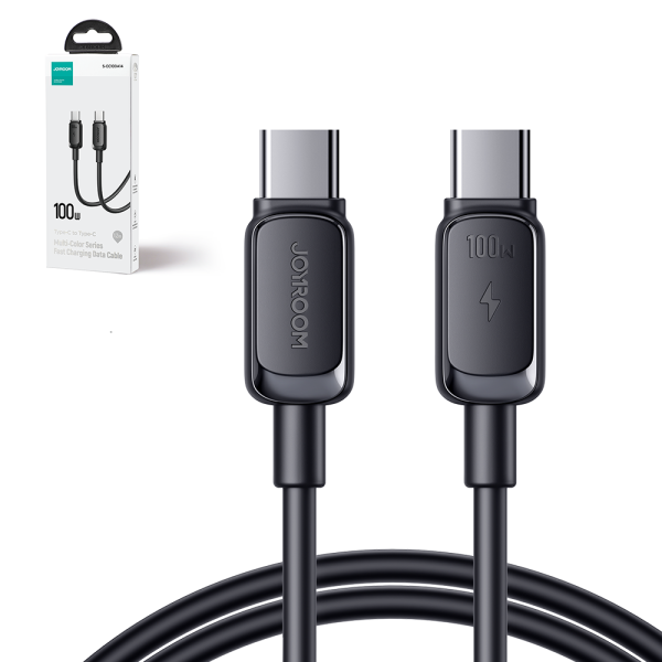 USB-C kabeļa kabelis-USB-C 100W 1,2m melns