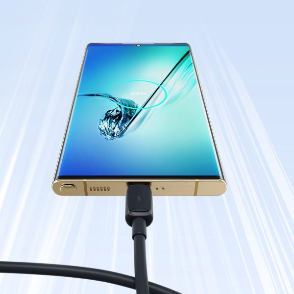 MicroUSB kabeļa kabelis - USB 2,4A 480Mbps 2m melns