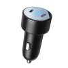 Automašīnu lādētājs ar 2x USB-C 70W LED displeju