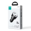 Automašīnu lādētājs ar 2x USB-C 70W LED displeju