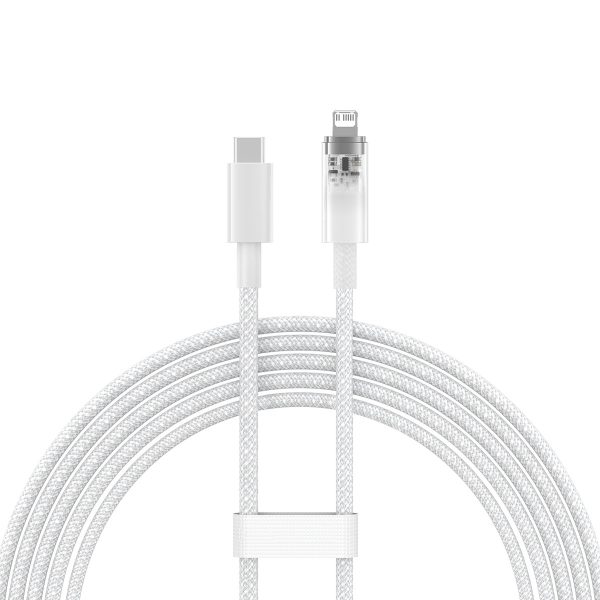 Kabeļa vads iPhone Explorer sērijā USB -C - Lightning 20W 2m White White