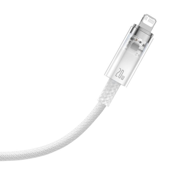 Kabeļa vads iPhone Explorer sērijā USB -C - Lightning 20W 2m White White