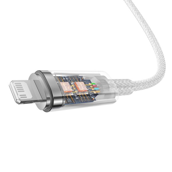 Kabeļa vads iPhone Explorer sērijā USB -C - Lightning 20W 2m White White