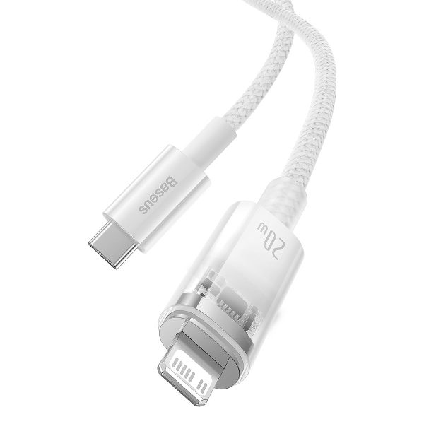 Kabeļa vads iPhone Explorer sērijā USB -C - Lightning 20W 2m White White