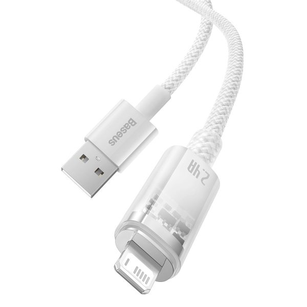 Kabeļa vads iPhone Explorer sērijā USB - Lightning 2,4A 2m balts