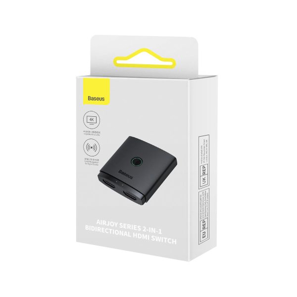 2in1 divu ceļu adapteris airjoy hdmi 4k 60Hz melns
