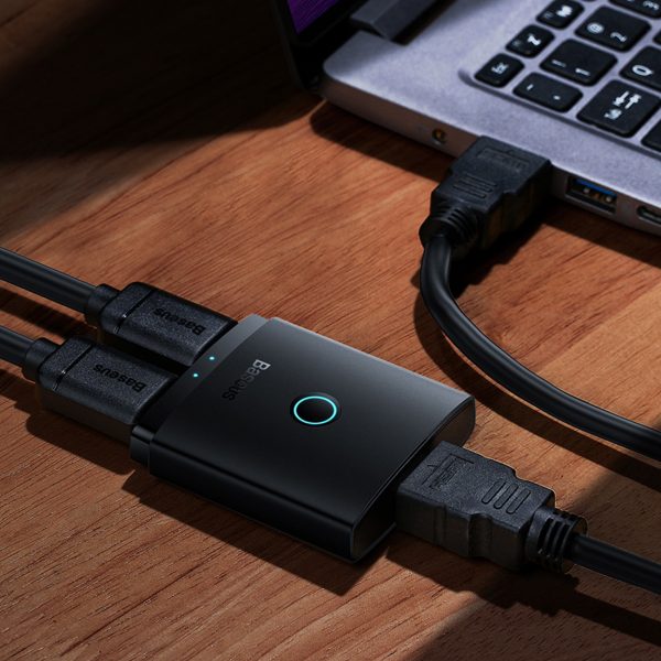 2in1 divu ceļu adapteris airjoy hdmi 4k 60Hz melns