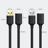 USB 3,0 1m melna kabeļa kabeļa pagarinājuma kabelis