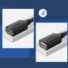 USB 3,0 1m melna kabeļa kabeļa pagarinājuma kabelis