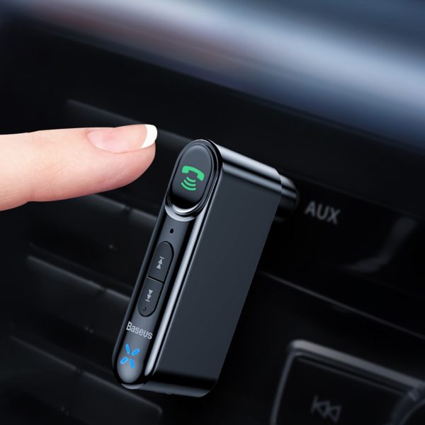 Bluetooth automašīnu raidītājs aux mini ligzda 3,5 mm aizjūras izdevums melns