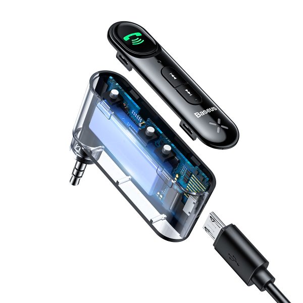 Bluetooth automašīnu raidītājs aux mini ligzda 3,5 mm aizjūras izdevums melns