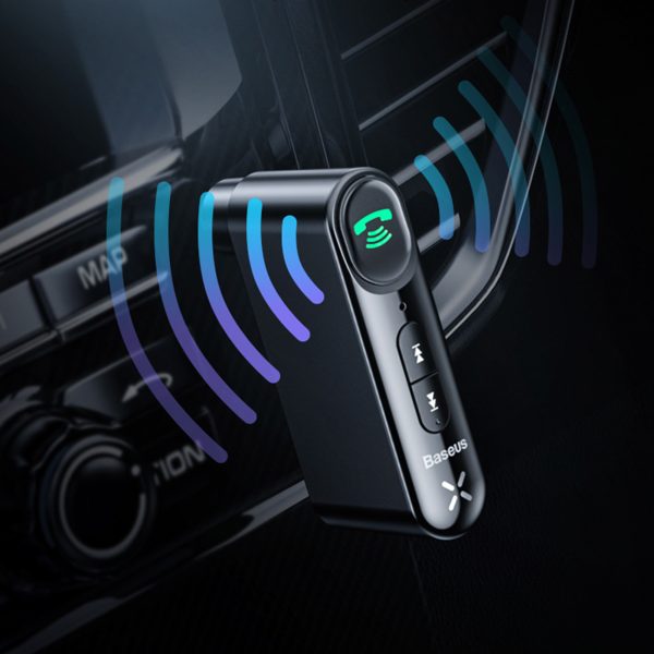 Bluetooth automašīnu raidītājs aux mini ligzda 3,5 mm aizjūras izdevums melns