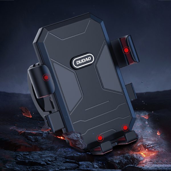 1021277-8-uchwyt-na-telefon-rowerowy-motocyklowy-n-dudao-hurtownia-sklep Motocikla velosipēdu tālruņa turētājs F7C+ melnajam stūres ratiņam