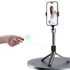 Selfie Stick teleskopiskā nūja pašbildes ar statīvu un pilotu BT F18W melnu