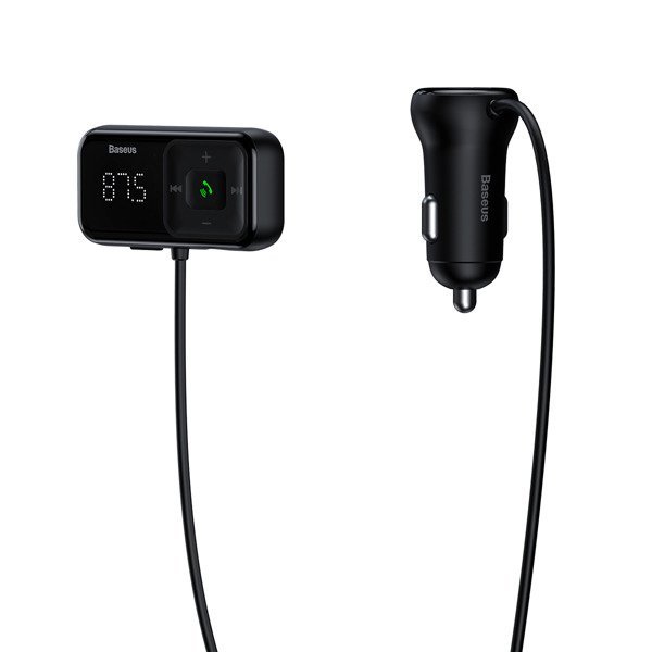Bluetooth bezvadu FM raidītājs ar S-16 ārzemju izdevumu melnais lādētājs