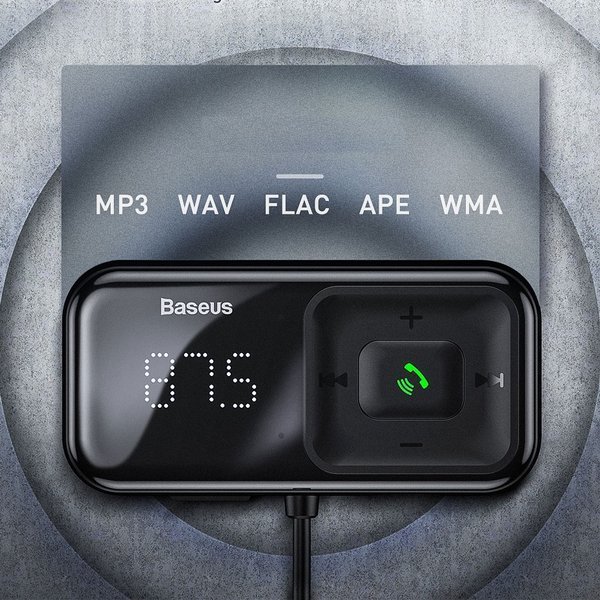 Bluetooth bezvadu FM raidītājs ar S-16 ārzemju izdevumu melnais lādētājs