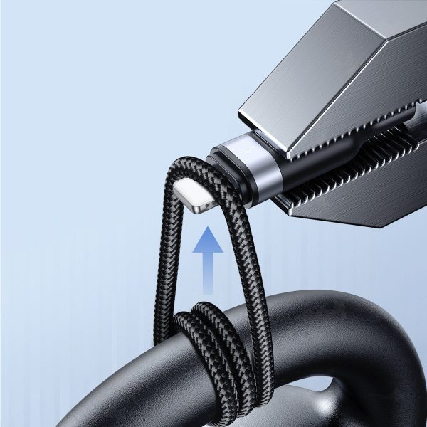 4in1 USB-A Cable-USB-C 2x iPhone zibens microUSB 1,2m melns