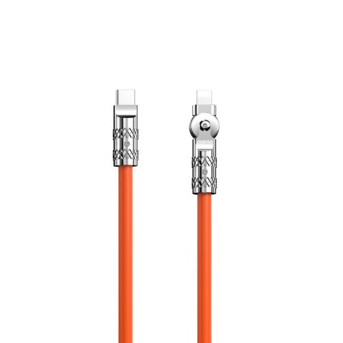 Spēcīgs leņķa kabelis iPhone USB -C - zibens 30 W 1m Rotation 180 Orange