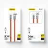 Spēcīgs leņķa kabelis iPhone USB -C - zibens 30 W 1m Rotation 180 Orange