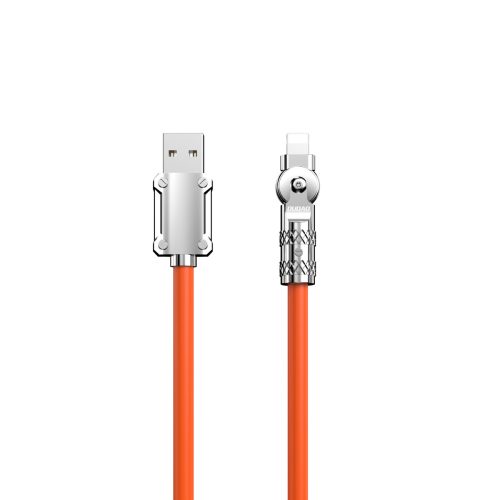 Spēcīgs leņķa kabelis iPhone USB -A - zibens 30w 1m 180 apelsīnu rotācija