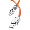 Spēcīgs leņķa kabelis iPhone USB -A - zibens 30w 1m 180 apelsīnu rotācija