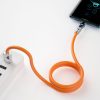 Spēcīgs leņķa kabelis iPhone USB -A - zibens 30w 1m 180 apelsīnu rotācija