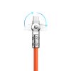 Spēcīgs leņķa kabelis iPhone USB -A - zibens 30w 1m 180 apelsīnu rotācija
