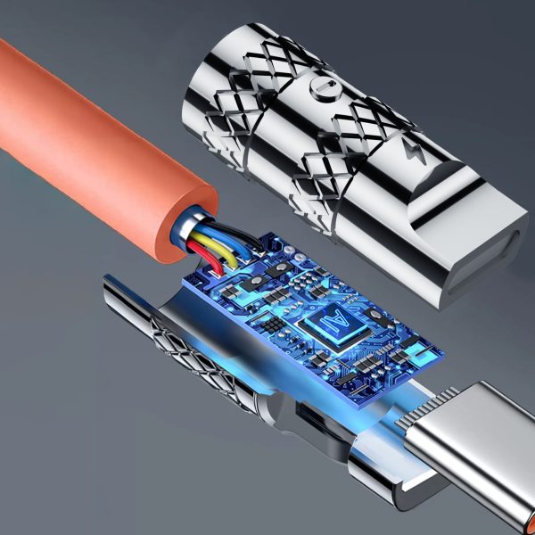 Spēcīgs leņķa kabelis iPhone USB -A - zibens 30w 1m 180 apelsīnu rotācija