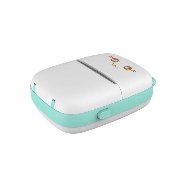 Mini Cat termiskais printeris etiķetēm Lejupielādējiet no Bluetooth Fun Print Blue Phone
