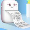 Mini Cat termiskais printeris etiķetēm Lejupielādējiet no Bluetooth Fun Print Pink Phone