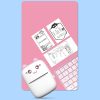 Mini Cat termiskais printeris etiķetēm Lejupielādējiet no Bluetooth Fun Print Pink Phone