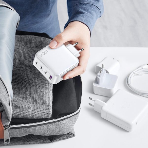 Ātra GAN 3X USB-C USB 100W PPS PD Power Piegāde Biaga Charger