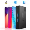 Pārslēdziet USB 3.0 divu slēdzi diviem melniem datoriem