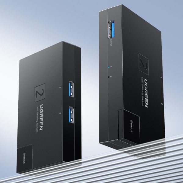 Pārslēdziet USB 3.0 divu slēdzi diviem melniem datoriem