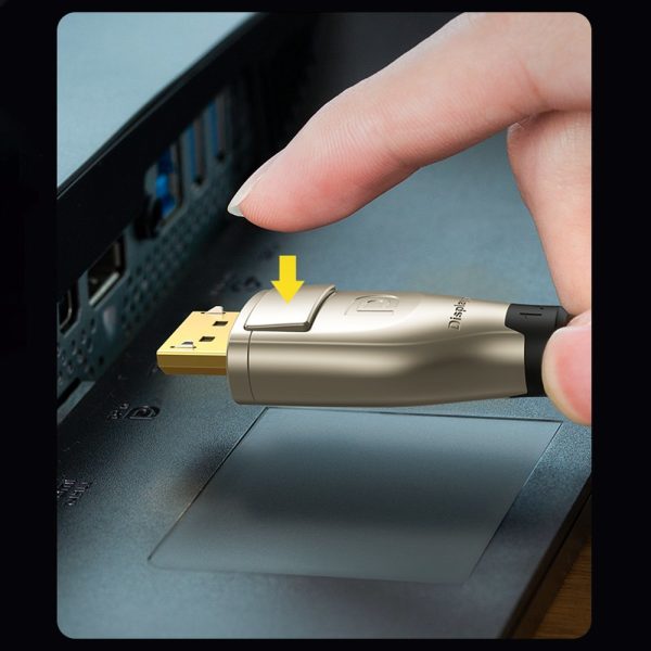 DisplayPort kabeļa izturīgs elastīgs dp112 dp1.4 8k 3m melns
