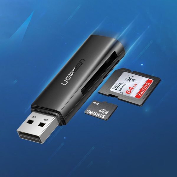 SD TF atmiņas karšu lasītājs USB 3.0 melnajam datoram