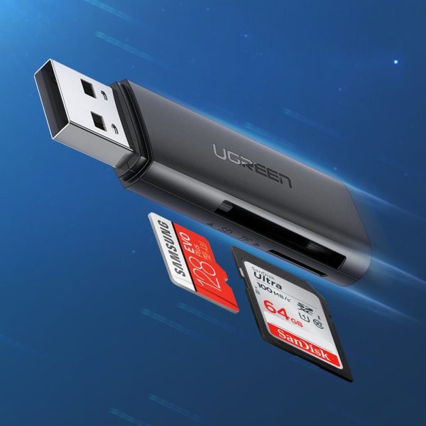 SD TF atmiņas karšu lasītājs USB 3.0 melnajam datoram