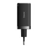 Ātrs GAN 2X USB-C 65W GAN lādētājs + USB-C kabelis melns