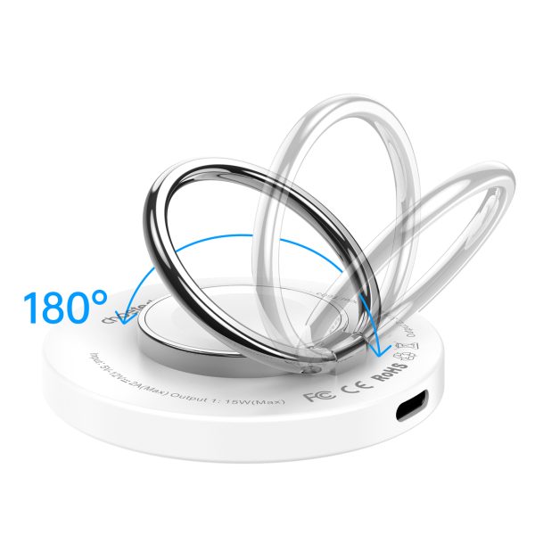 Iphone magsafe indukcijas lādētājs ar 15 w baltu rokturi