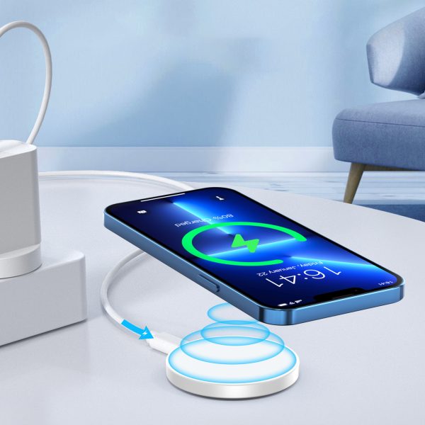 Iphone magsafe indukcijas lādētājs ar 15 w baltu rokturi