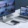 Rumbas adapteris M52 USB-C USB-A HDMI VGA DP SD TF RJ45 AUX PD pelēks