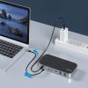 Rumbas adapteris M52 USB-C USB-A HDMI VGA DP SD TF RJ45 AUX PD pelēks