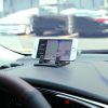 Universāls automašīnas rokturis silikona melnā tālruņa statīva