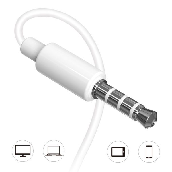 X10S austiņu komplekts vadu mini domkrata austiņas 3,5 mm balti
