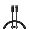 Kabelis USB-C Kabelis Ātra uzlāde Power Piegāde PD QC 100W 5A 1M Black