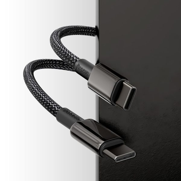 Kabelis USB-C Kabelis Ātra uzlāde Power Piegāde PD QC 100W 5A 1M Black